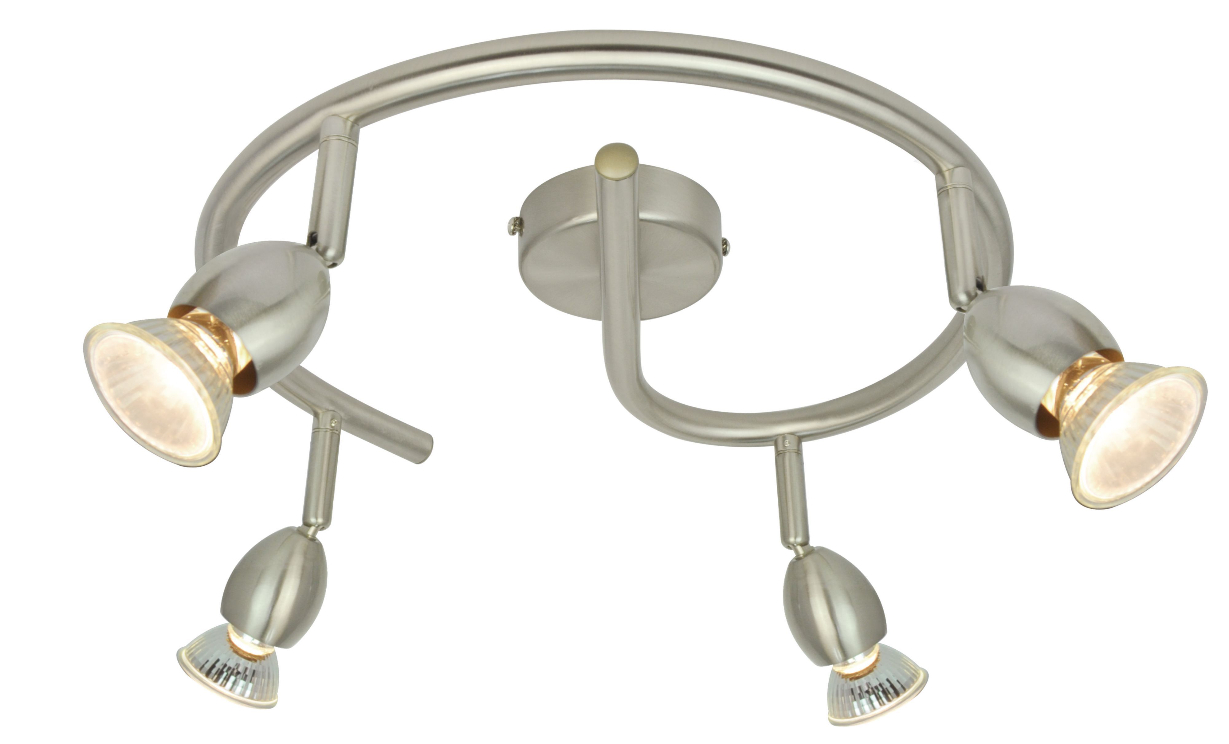 Colours Bellini Spiral Satin Chrome Effect 4 Lamp Spotlight Price Comparisons | Compare The Build