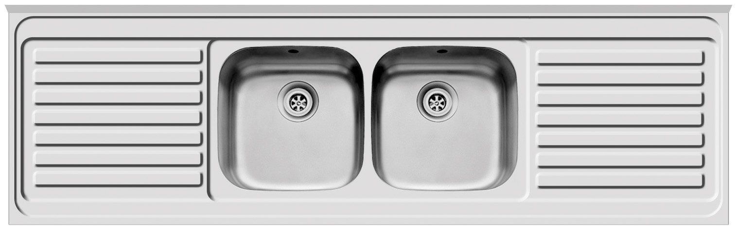 Pyramis 2 Bowl Polished Sink & Drainer Price Comparisons | Compare The Build