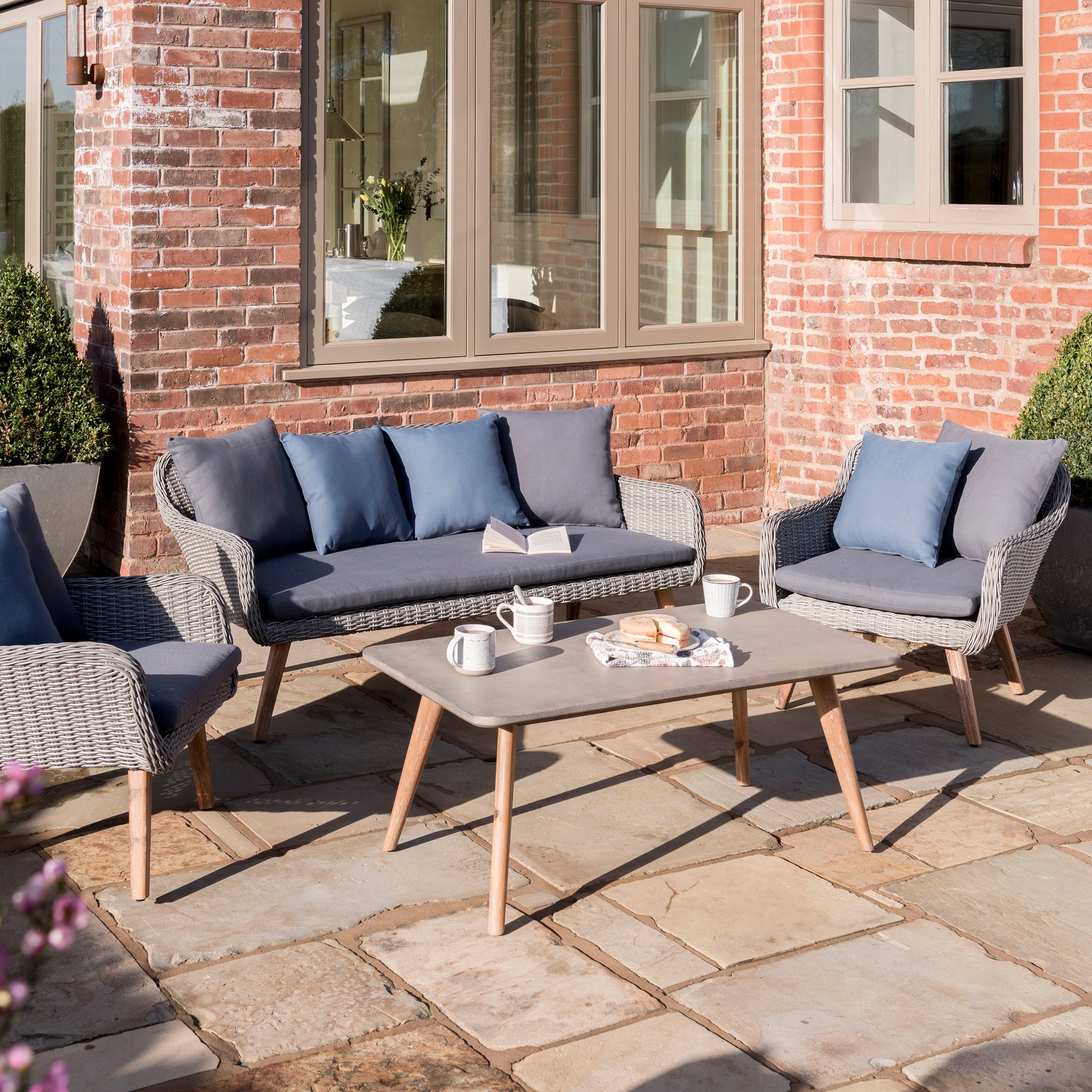 Handpicked Midori 5 Seater Lounge Garden Set Grey Price Comparisons | Compare The Build