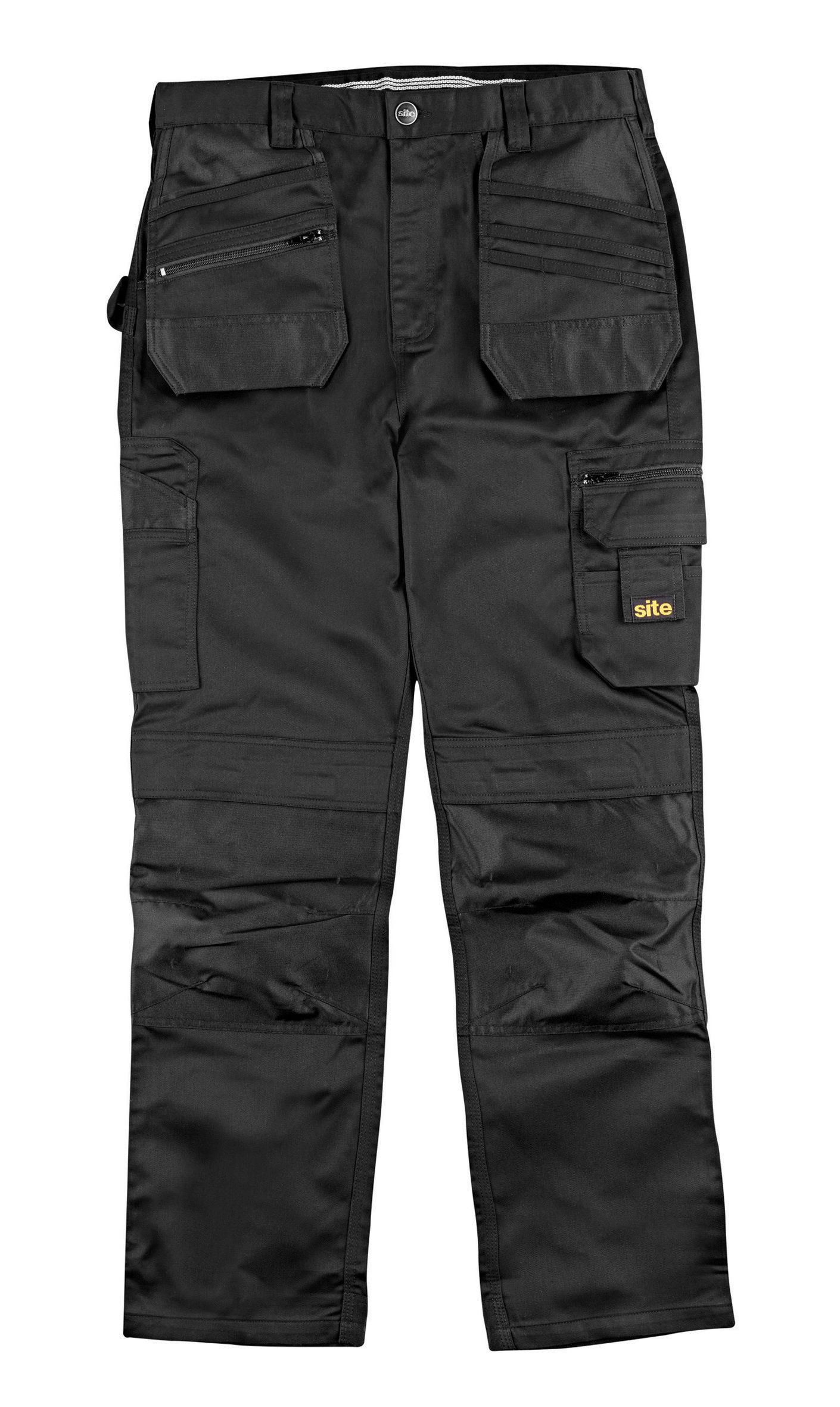 Site Jackal Black Trouser W38" L33" Price Comparisons | Compare The Build