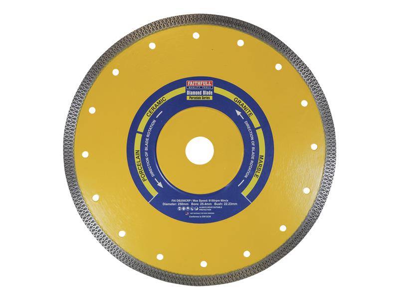 Faithfull FAIDB250CRP Porcelain Diamond Blade 250 x 25.4mm Price Comparisons | Compare The Build