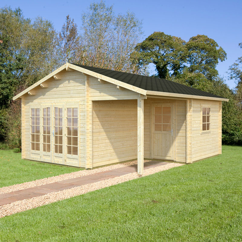 Palmako Irene 5.3m x 5.7m Log Cabin Garden Building (44mm) Price Comparisons | Compare The Build