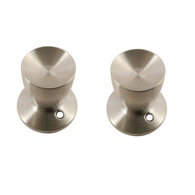 Silver Brass & Stainless Steel Round Internal Door Knob (Dia)45mm, Set Price Comparisons | Compare The Build