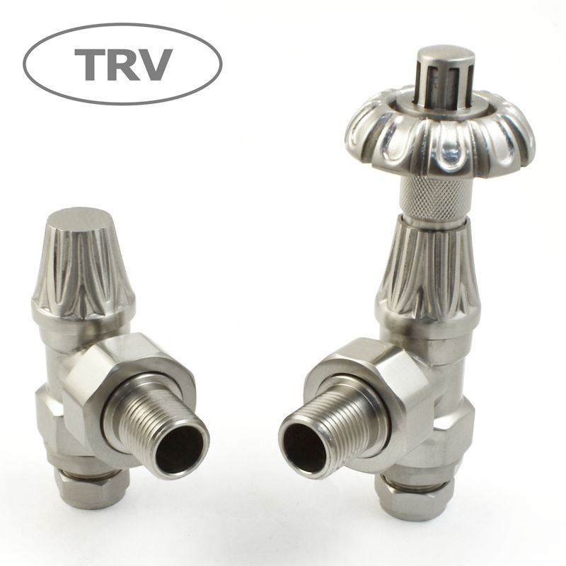 West Thermostatic Valves, Abbey, Satin Nickel Angled - 10mm Price Comparisons | Compare The Build