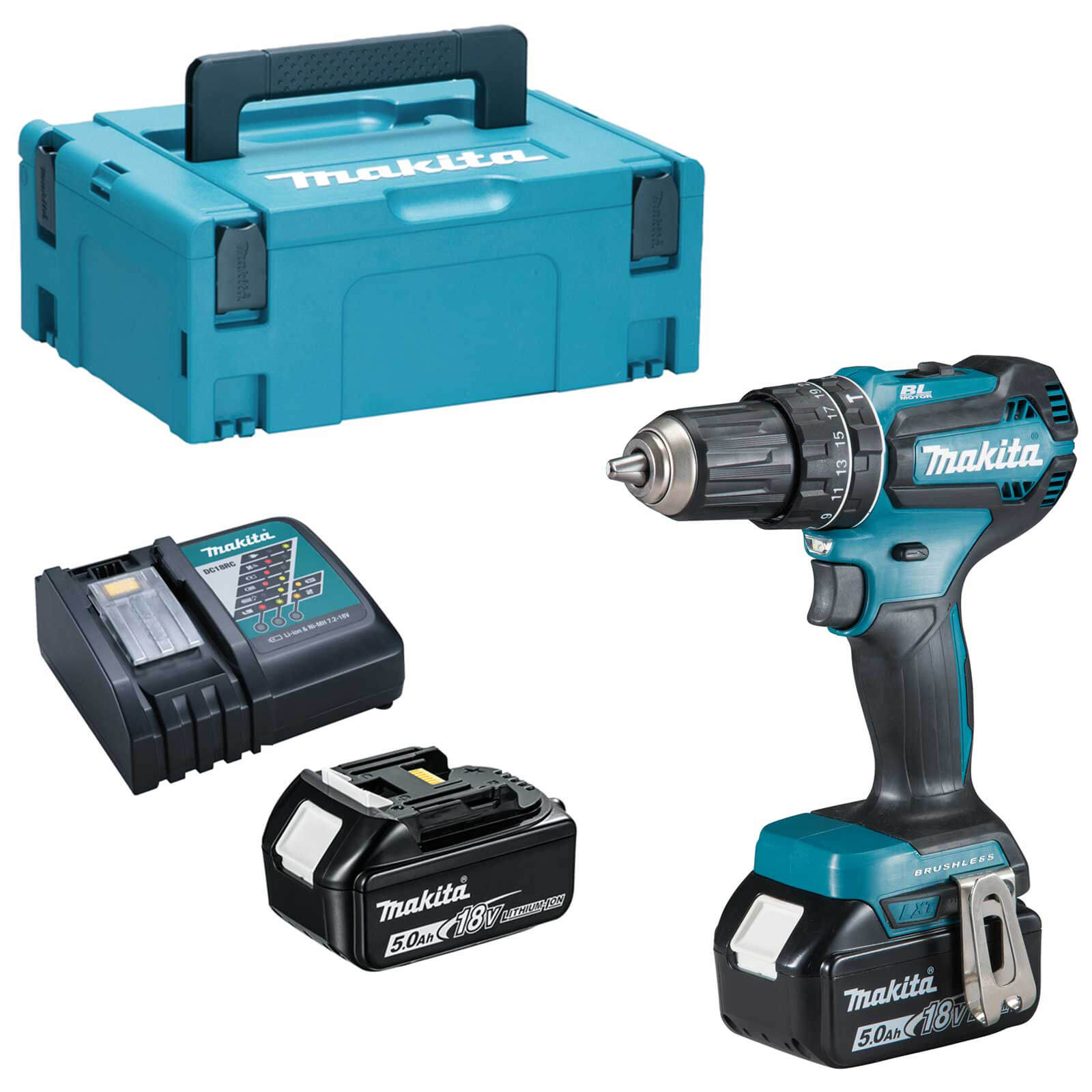 Makita DHP485 18v LXT Cordless Brushless Combi Drill 2 x 5ah Li-ion Charger Case Price Comparisons | Compare The Build