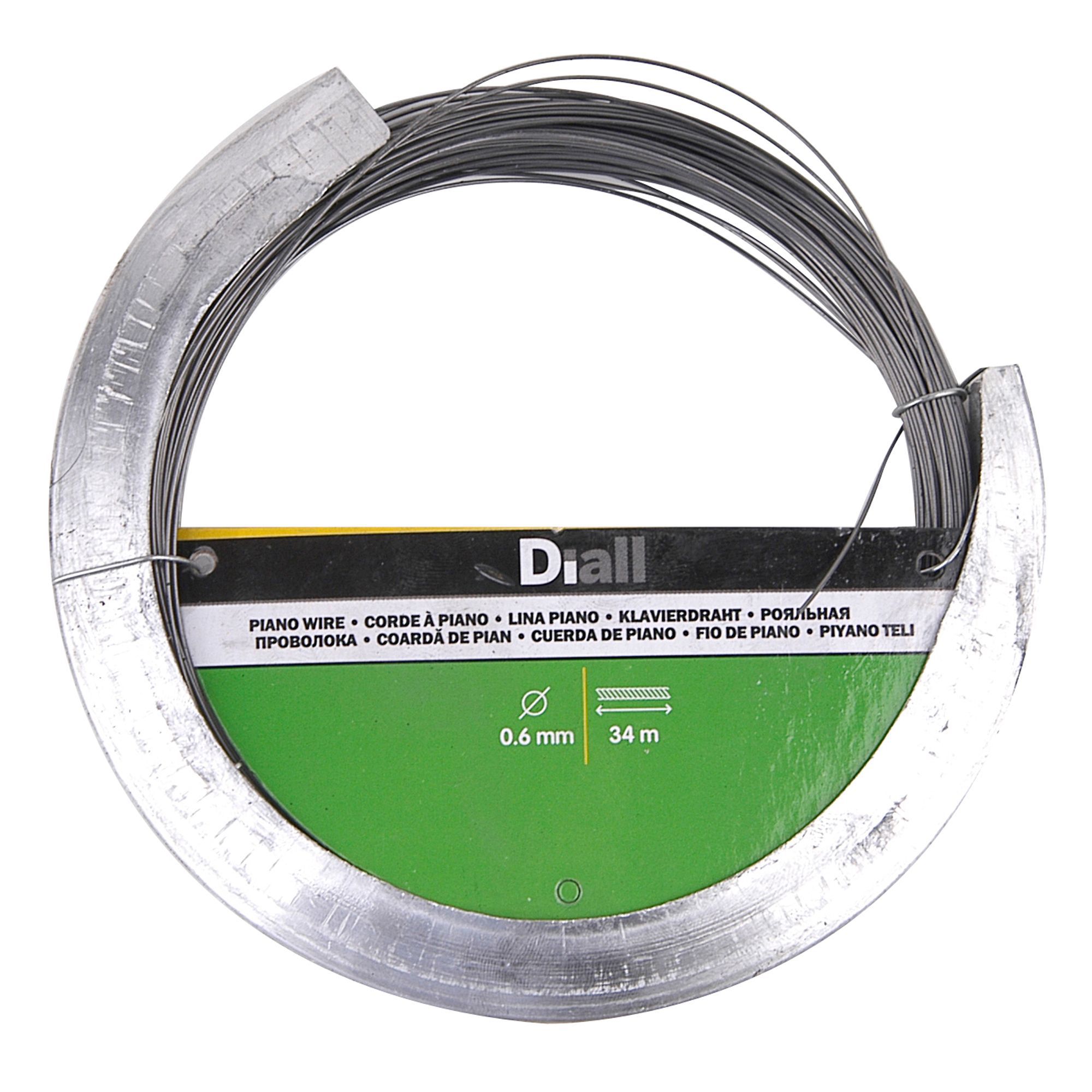 Diall Black Steel Piano Wire, (L)34M (Dia)0.6mm Price Comparisons | Compare The Build