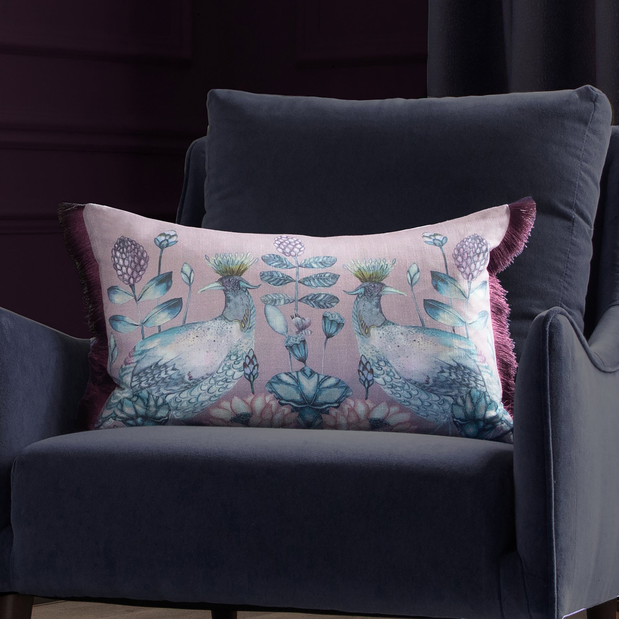 Ahura Velvet Rectangle Cushion Ahura Mauve Purple Price Comparisons | Compare The Build