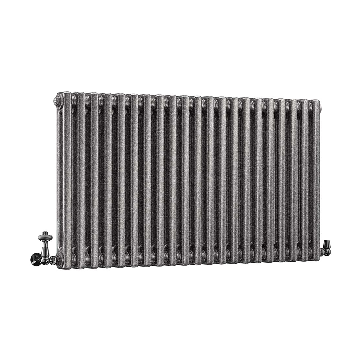 DQ Modus 2 Column Horizontal Radiator, Historic Silver, 600mm x 1220mm Price Comparisons | Compare The Build