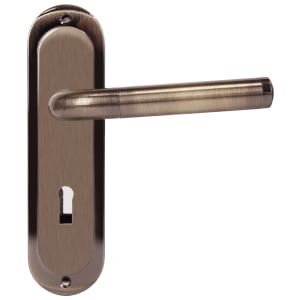 Madrid Antique Brass Lock Door Handle - 1 Pair | Compare The Build