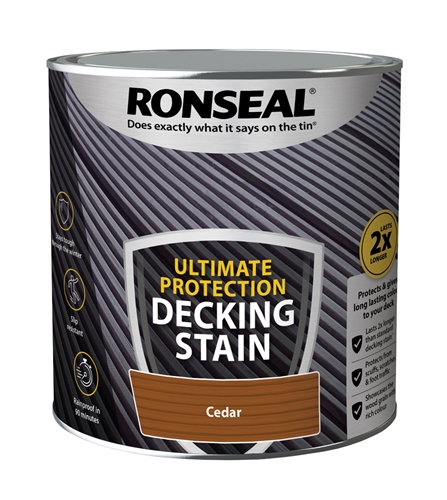 Ronseal Ultimate Cedar Matt Decking Wood Stain, 2.5L Price Comparisons | Compare The Build