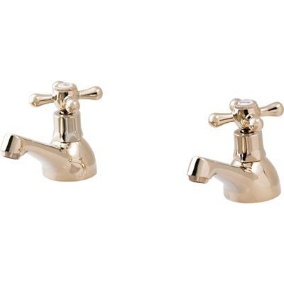 GoodHome Keiss Gold Effect Bath Pillar Tap, Pack Of 2 Price Comparisons | Compare The Build