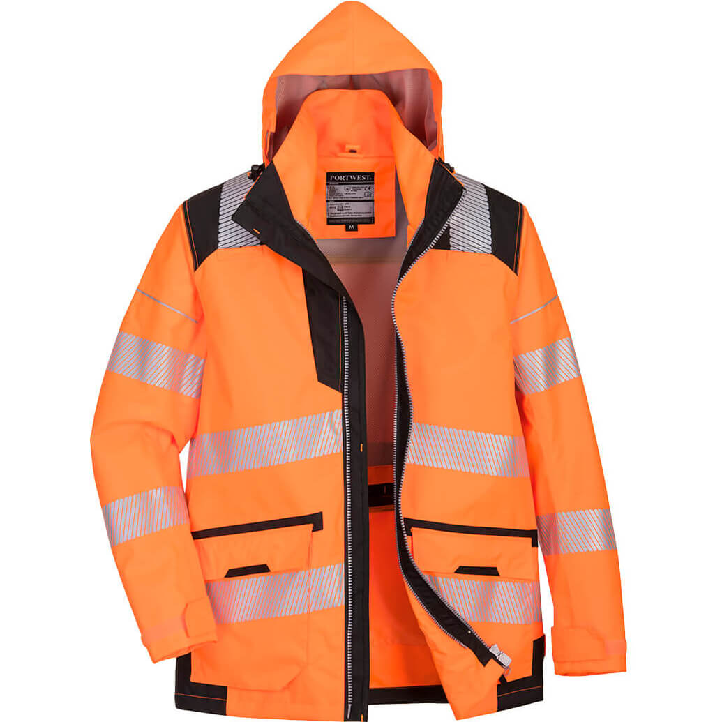 Oxford Weave 300D Class 3 PW3 Hi Vis 5 in 1 Jacket Orange / Black XL | Compare The Build