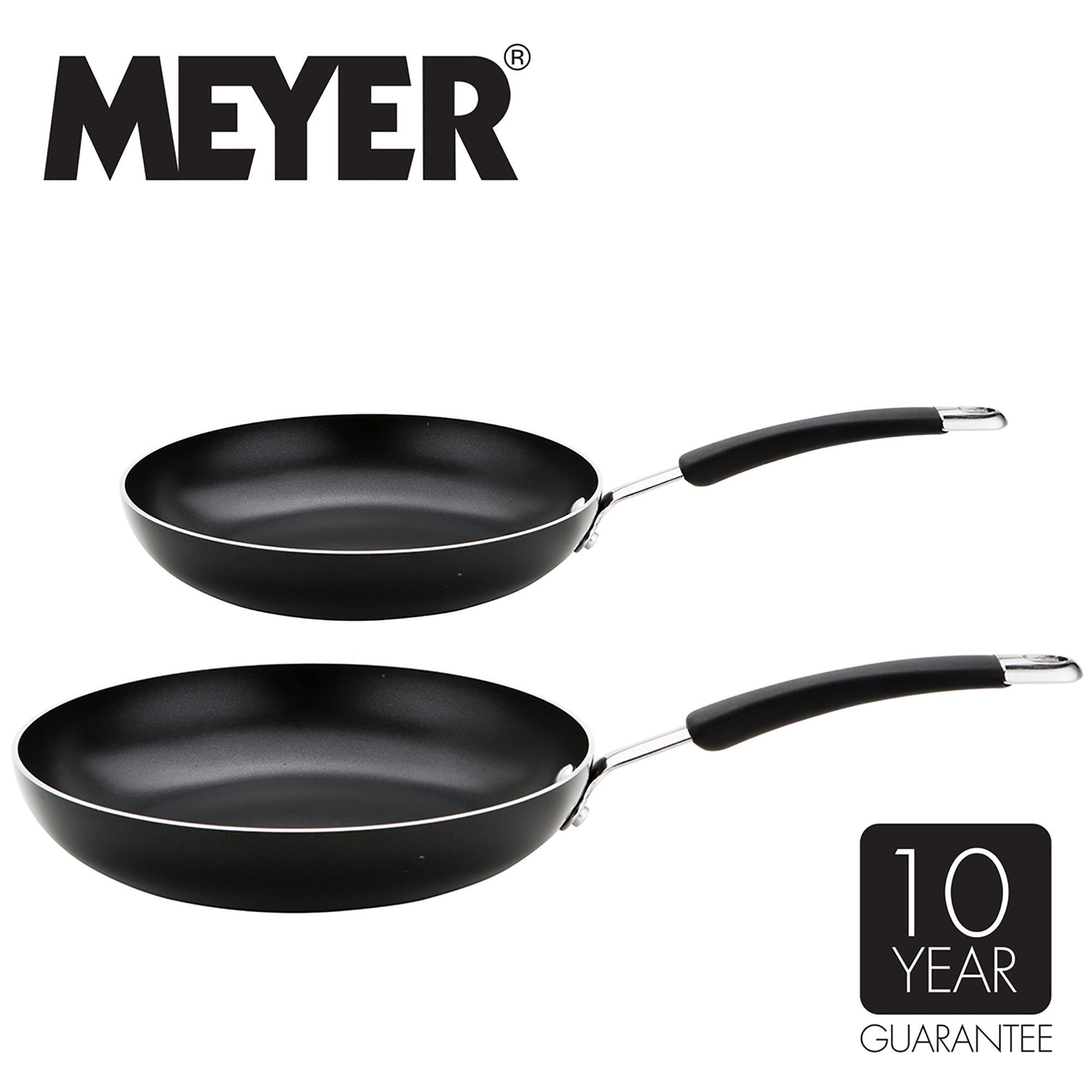 Meyer Induction Aluminium 2 Piece Frying Pan Set Black Price Comparisons | Compare The Build