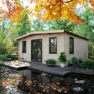 Power Sheds 16 x 18ft Central Doors Apex Chalet Log Cabin Price Comparisons | Compare The Build