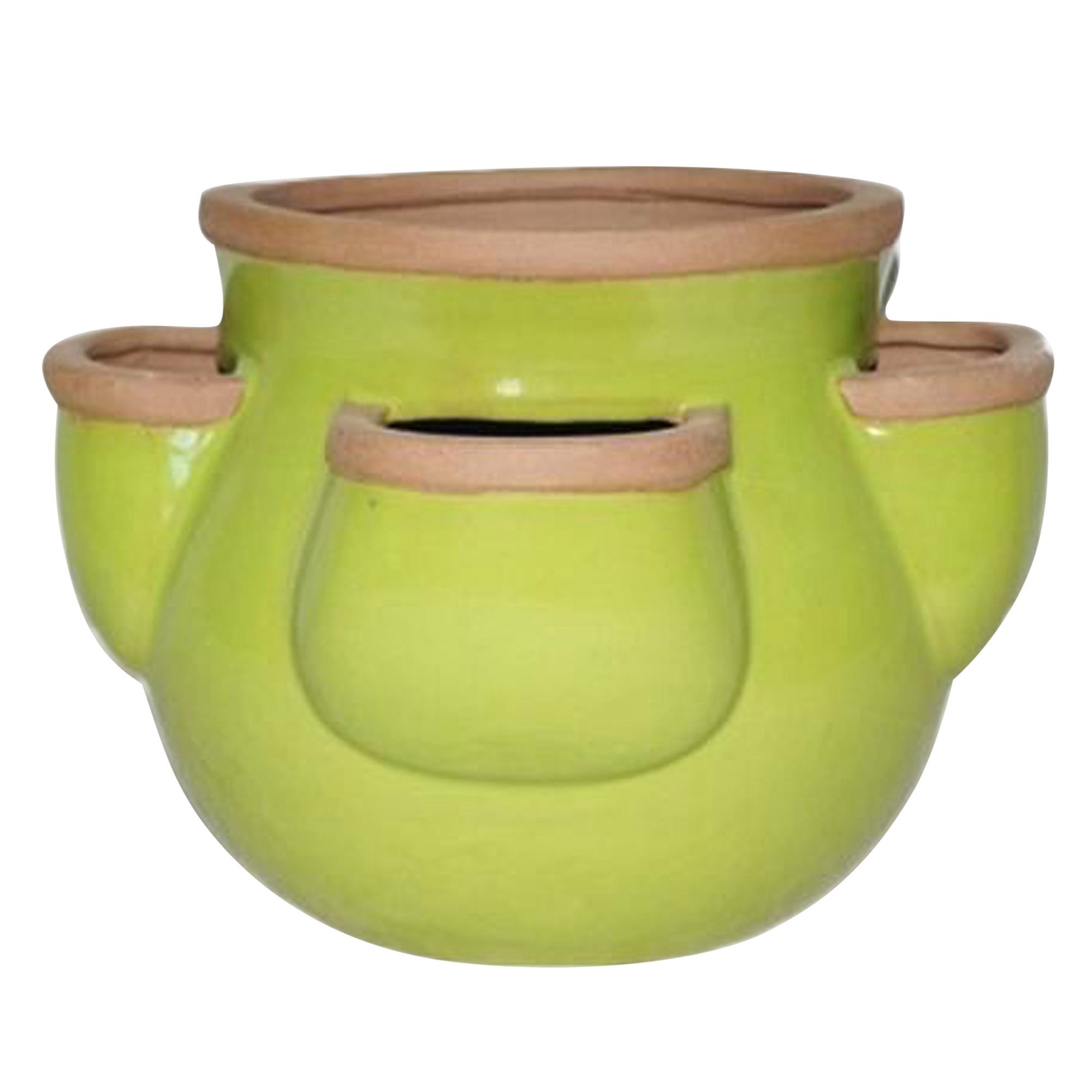 Verve Twiss Round Glazed Light Green Herb Pot (H)245mm (Dia)280mm Price Comparisons | Compare The Build