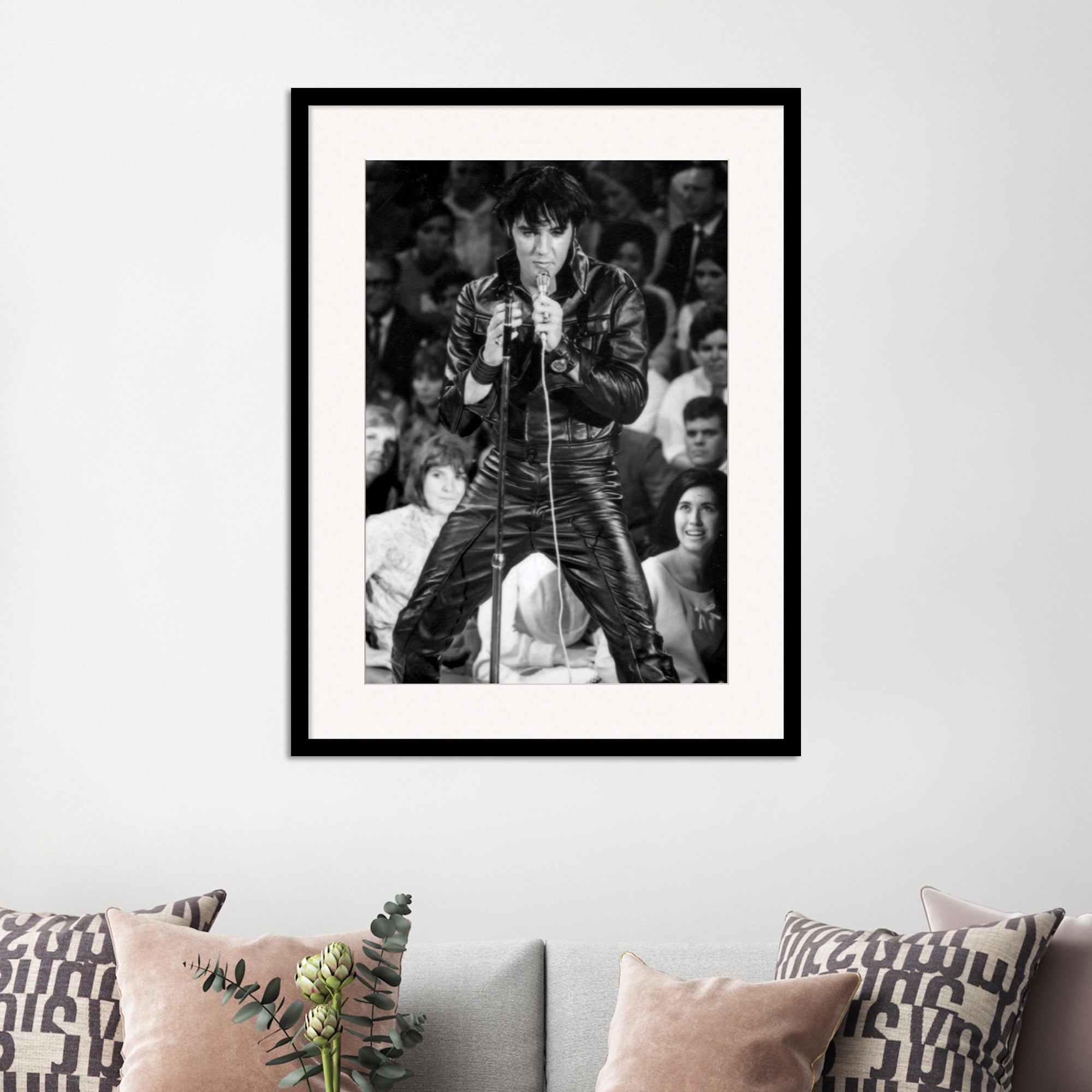 The Art Group Elvis Presey 68 Comeback Framed Print Black and white Price Comparisons | Compare The Build