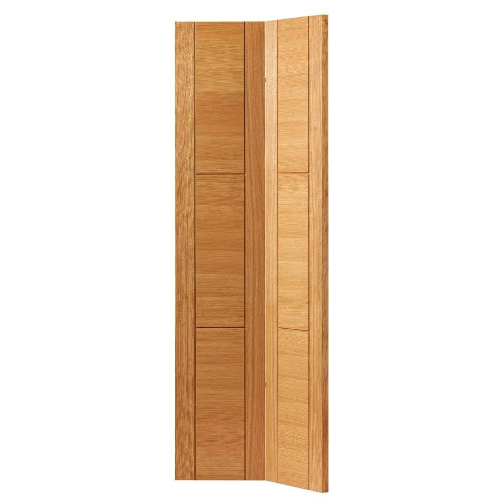 JB Kind Internal Oak Veneer Mistral Bi-fold Fully Finished 6P Door 1981mm x 762mm x 35mm (78" x 30") Price Comparisons | Compare The Build
