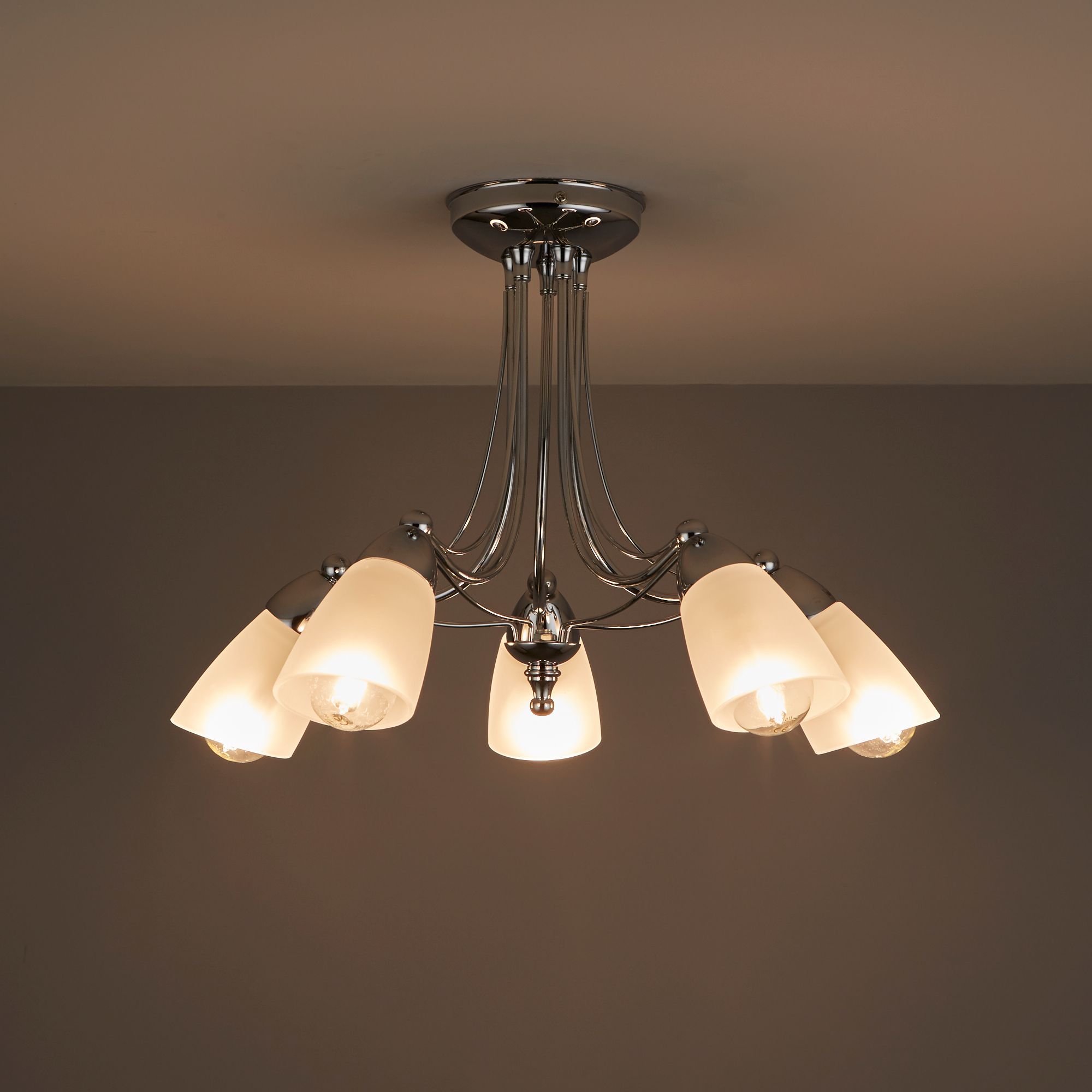 Colours Trivia Brushed Chrome Effect 5 Lamp Ceiling Light Price Comparisons | Compare The Build