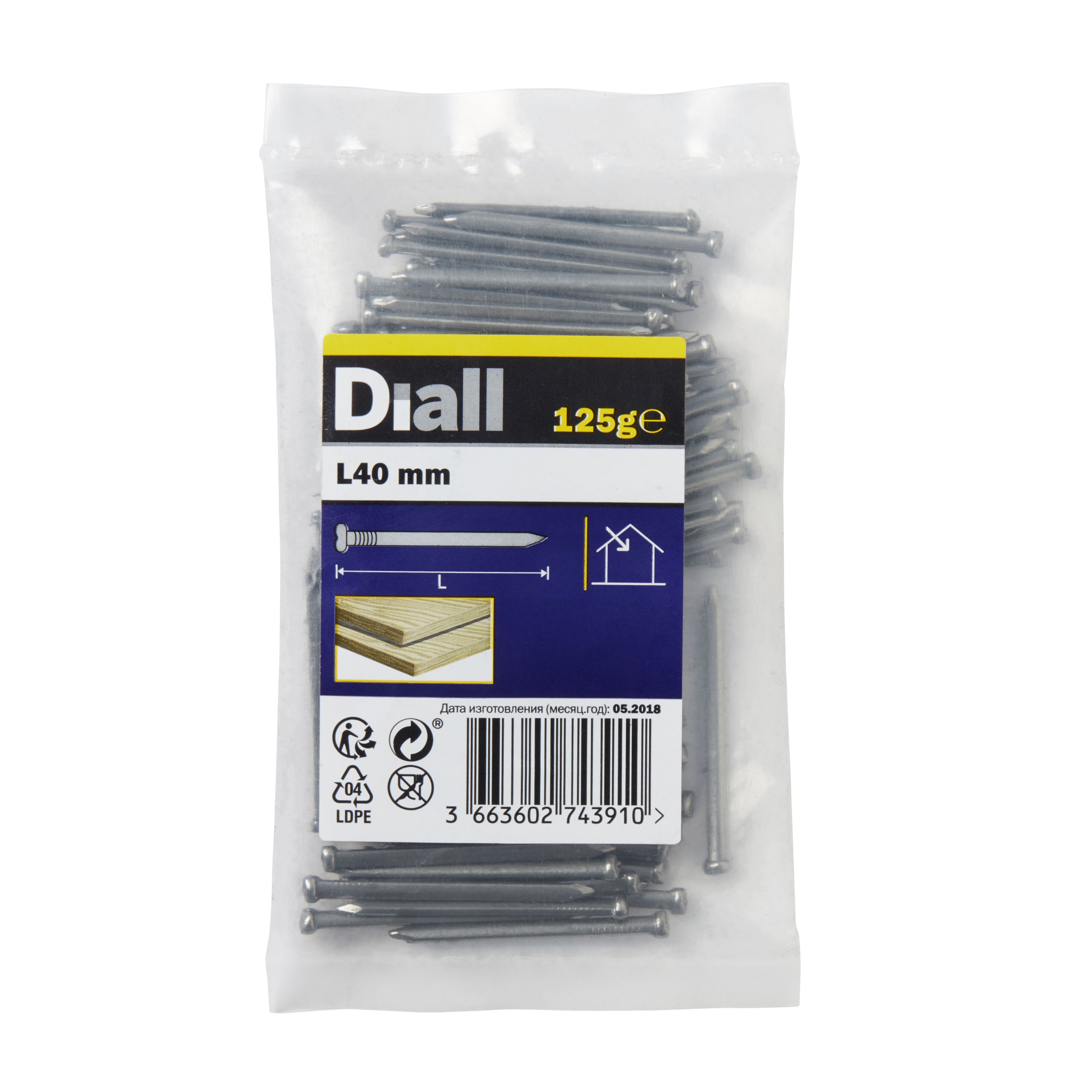 Diall Oval Nail (L)40mm 125G Price Comparisons | Compare The Build