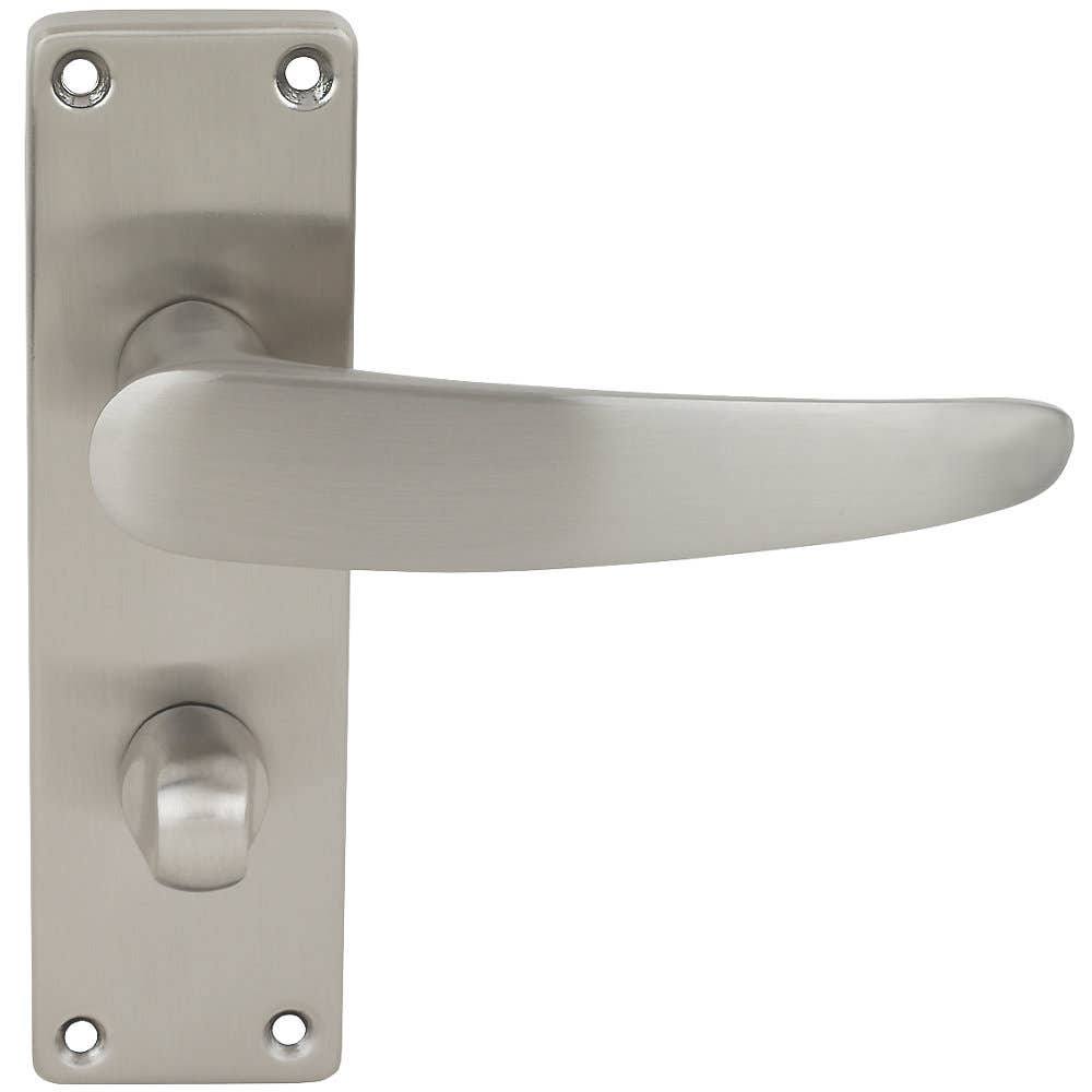 Elegance Lever Bathroom Door Handles - Brushed Nickel (Pair) | Compare The Build