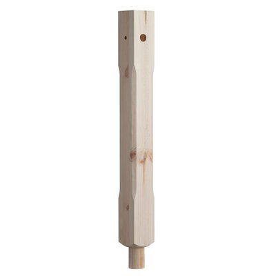 Cheshire Mouldings Traditional Pine Stop Chamfer Bottom Newel Post (H)725mm (W)82mm Price Comparisons | Compare The Build