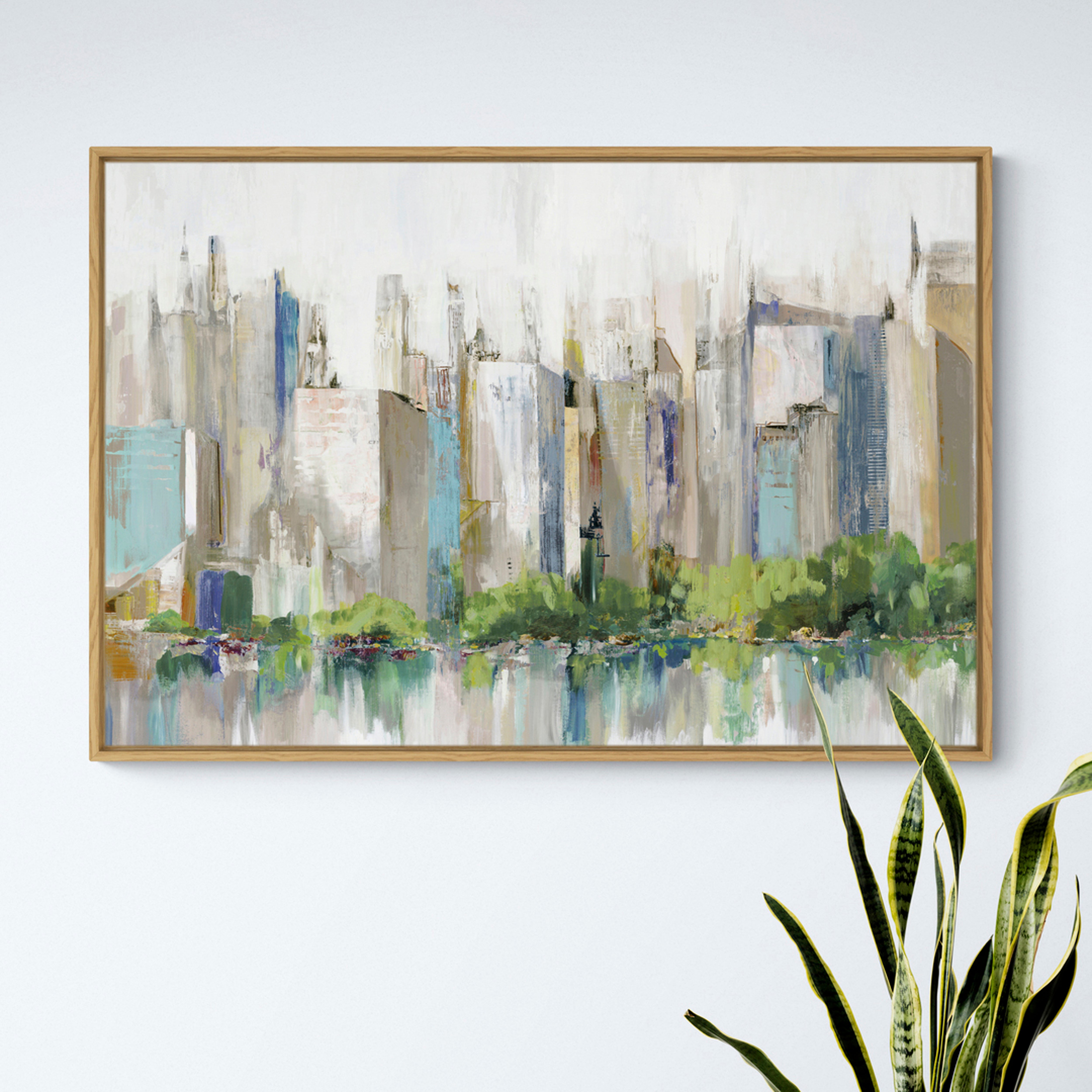 City Reflections Framed Print Oak Price Comparisons | Compare The Build