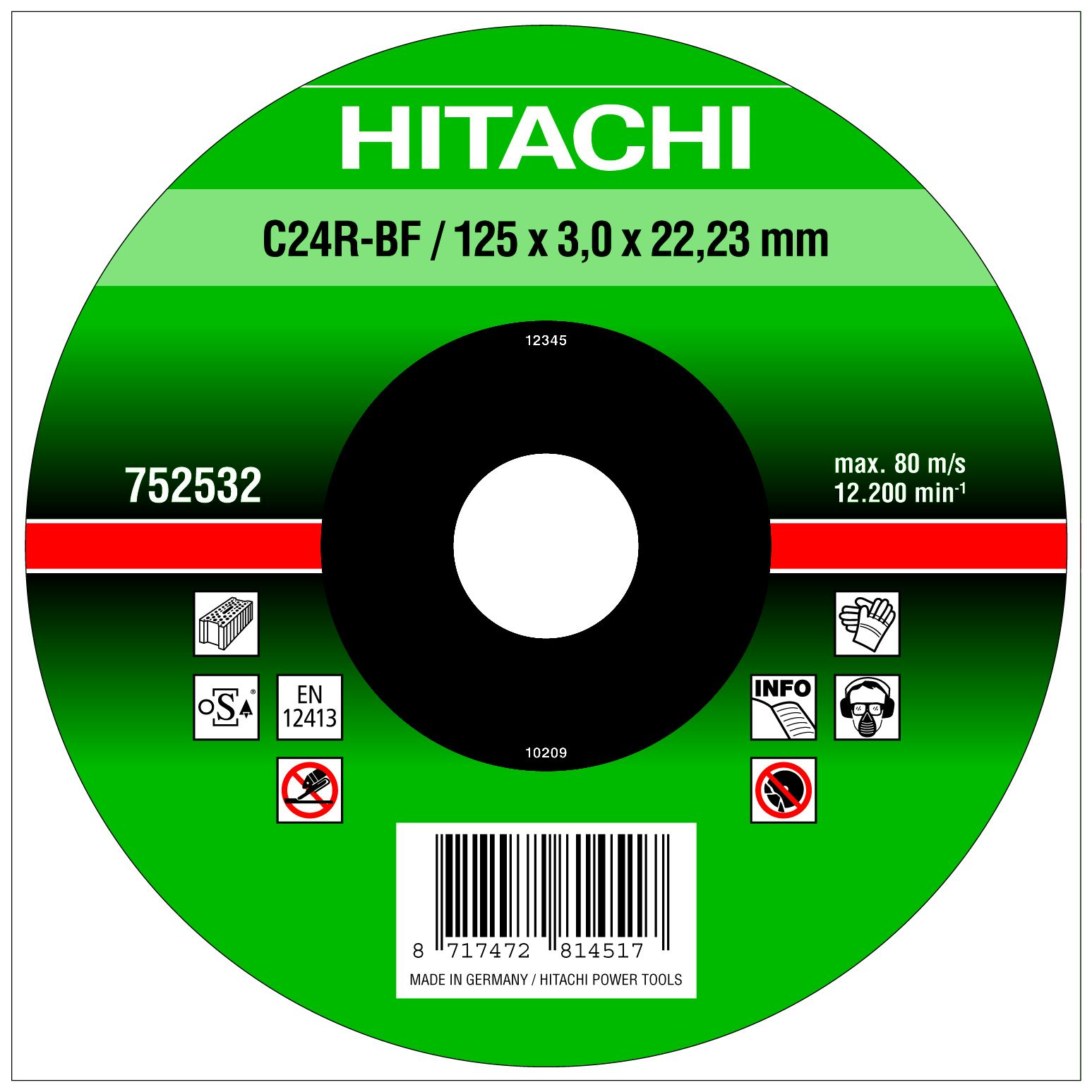 Hitachi (Dia)125mm Flat Abrasive Disc | Compare The Build