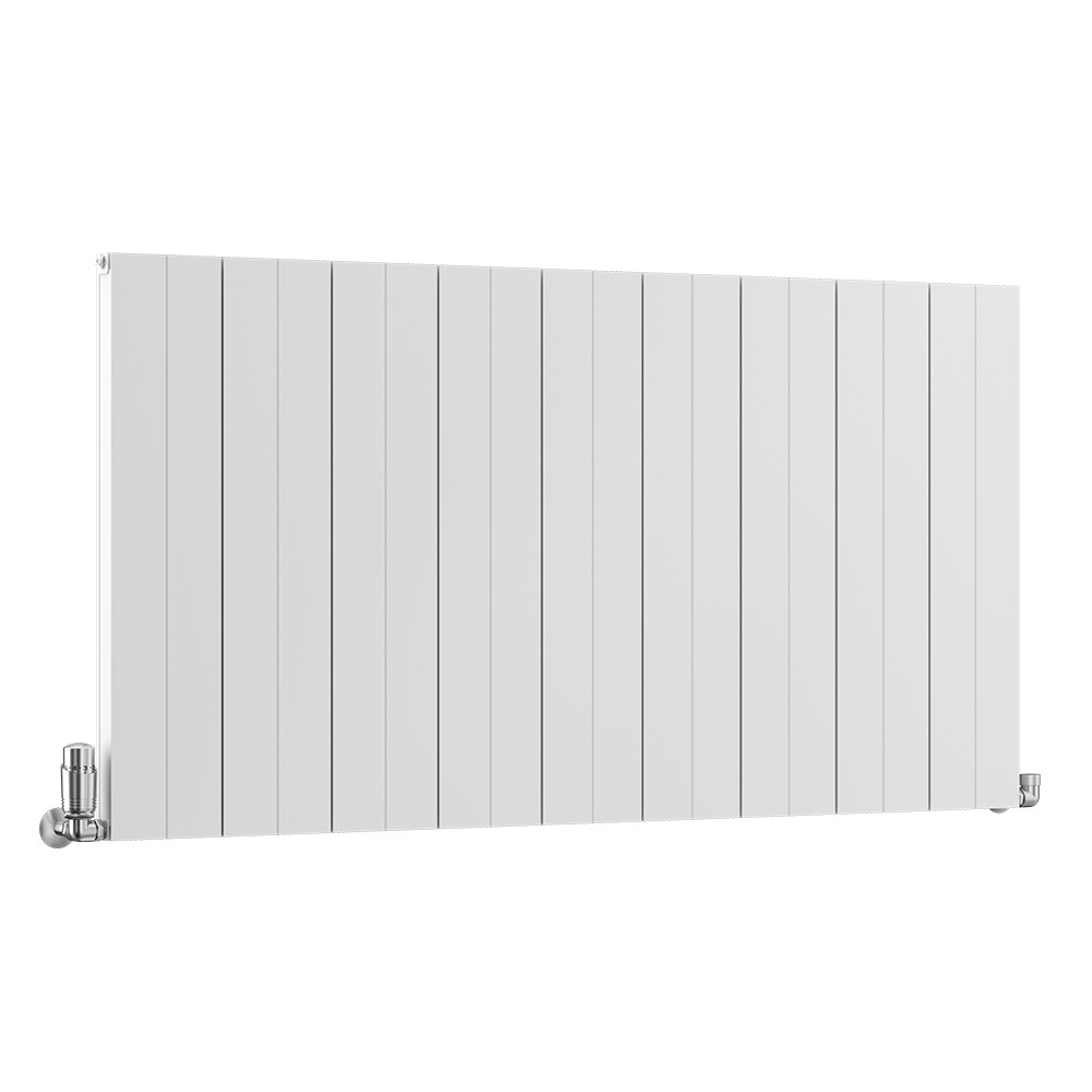 Nordic Gamma Aluminium Designer Horizontal Radiator, Matt White, 631mm x 1199mm Price Comparisons | Compare The Build