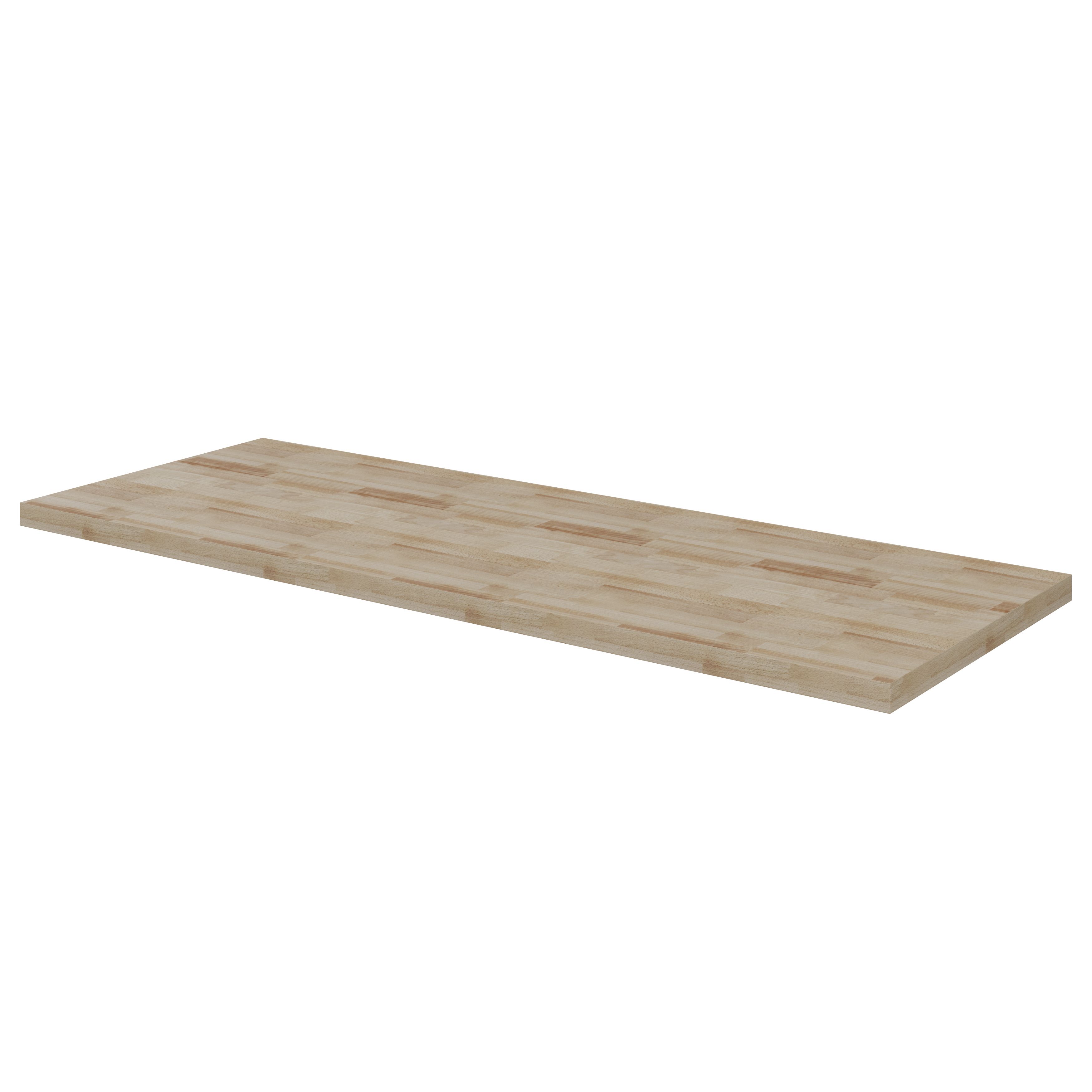 GoodHome Hartland Natural Straight Oak Bathroom Worktop 2.7Cm X 45.5Cm X 120.5Cm | Compare The Build