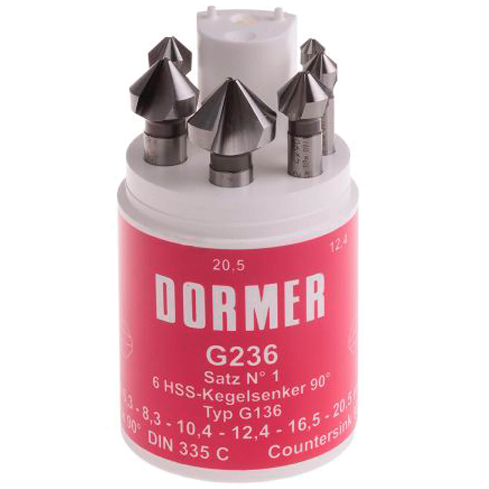 Dormer G2365 6 Piece HSS Tialn Tri-Flat Straight Shank 90° Countersink Set Price Comparisons | Compare The Build