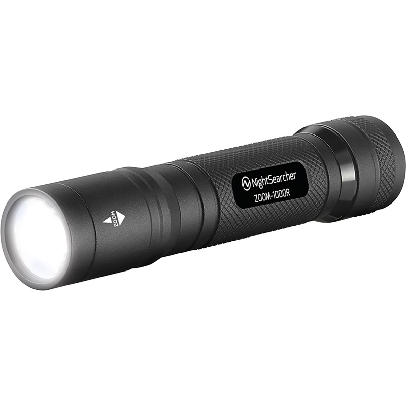 Night Searcher Nightsearcher Zoom Rechargeable Flashlight 1000lm in Black Aluminium Price Comparisons | Compare The Build