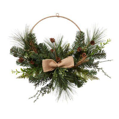 60Cm Wrapped Twine Ring Wreath Price Comparisons | Compare The Build