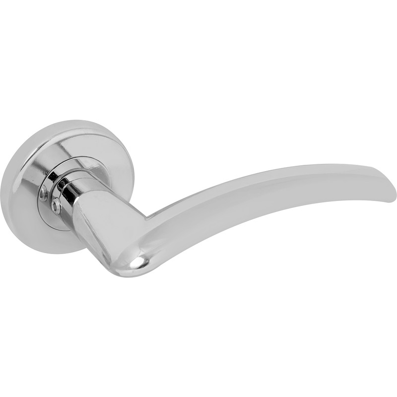 Serozzetta Tres Lever On Rose Door Handles Polished (Pair) in Chrome Price Comparisons | Compare The Build