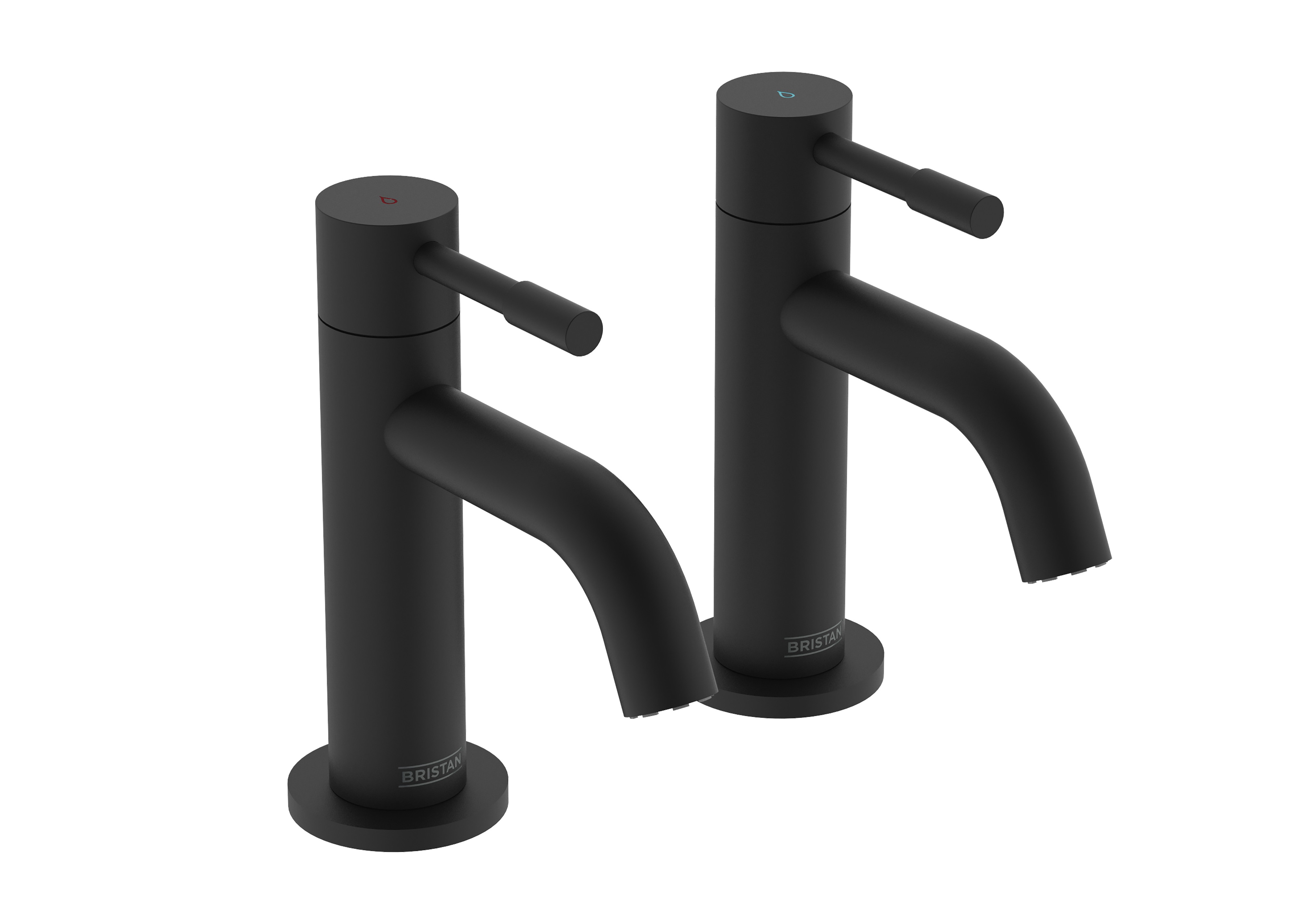 Bristan Mila Basin Pillar Taps - Black Price Comparisons | Compare The Build