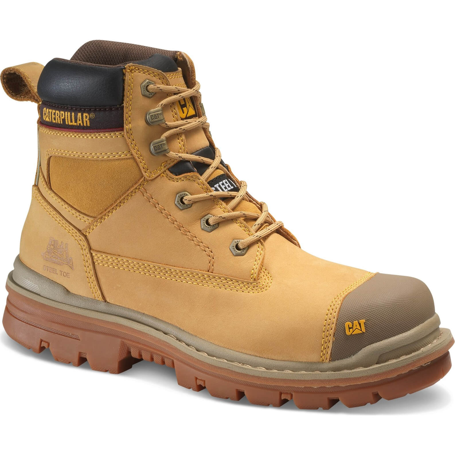 Caterpillar Mens Gravel Safety Boots Honey Size 7 Price Comparisons | Compare The Build