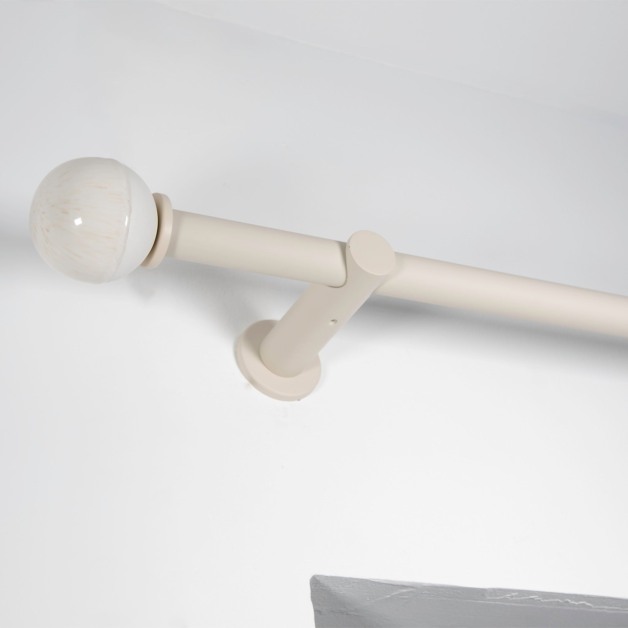 Reactive Glaze Extendable Eyelet Curtain Pole Off-White Price Comparisons | Compare The Build