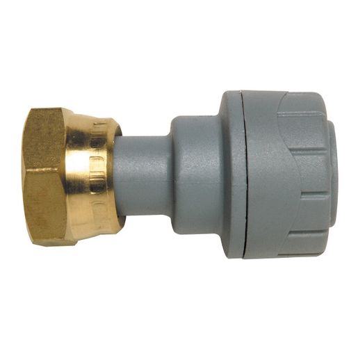 Polypipe PolyPlumb Straight Tap Connector Grey 15mm x 3/4" - PB71534 Price Comparisons | Compare The Build