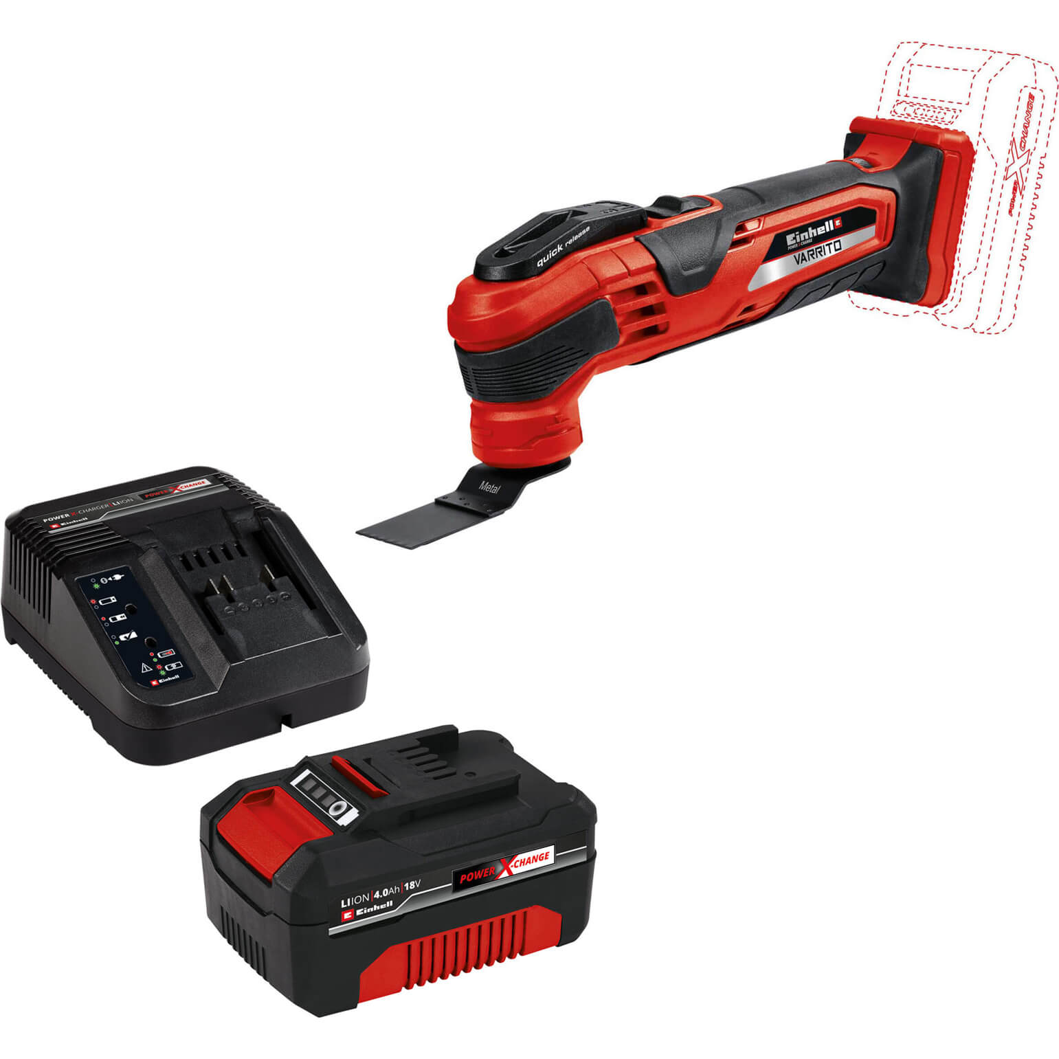 Einhell VARRITO 18v Cordless Oscillating Multi Tool 1 x 4ah Li-ion Charger No Case Price Comparisons | Compare The Build