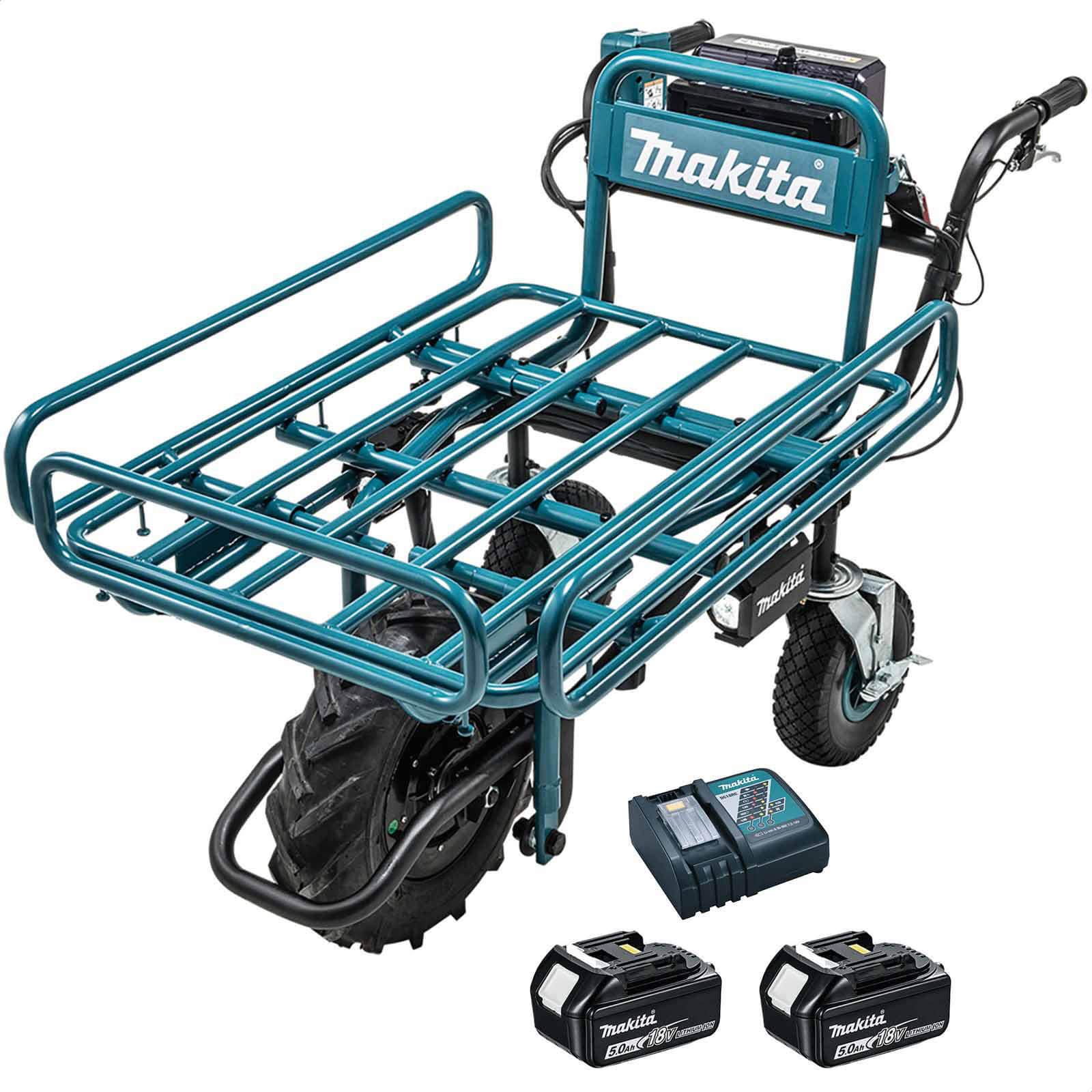 Makita DCU180 18v LXT Cordless Brushless Wheelbarrow and Pipe Frame 2 x 5ah Li-ion Charger Price Comparisons | Compare The Build