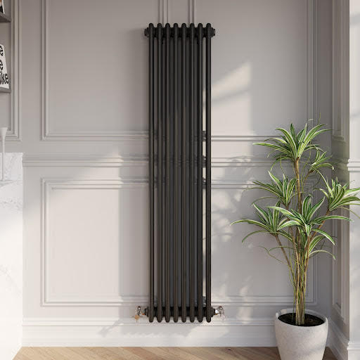 Park Lane Traditional Vertical Colosseum Triple Bar Column Radiator Black - 1600 x 380mm Price Comparisons | Compare The Build