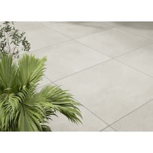 Exmoore Ivory Matt Outdoor Porcelain Paving Tile - 600 x 600x 20mm - Pack of 2 | Compare The Build