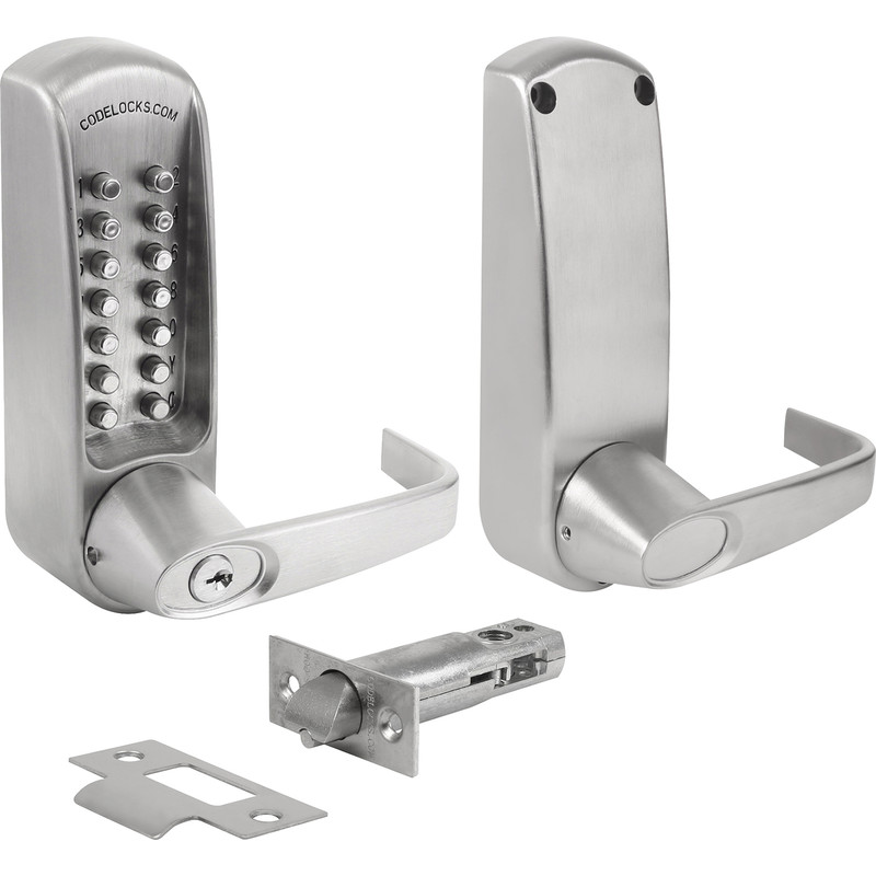 Codelocks CL610 Heavy Duty Easicode Tubular Mortice Latch 60mm backset in Silver | Compare The Build