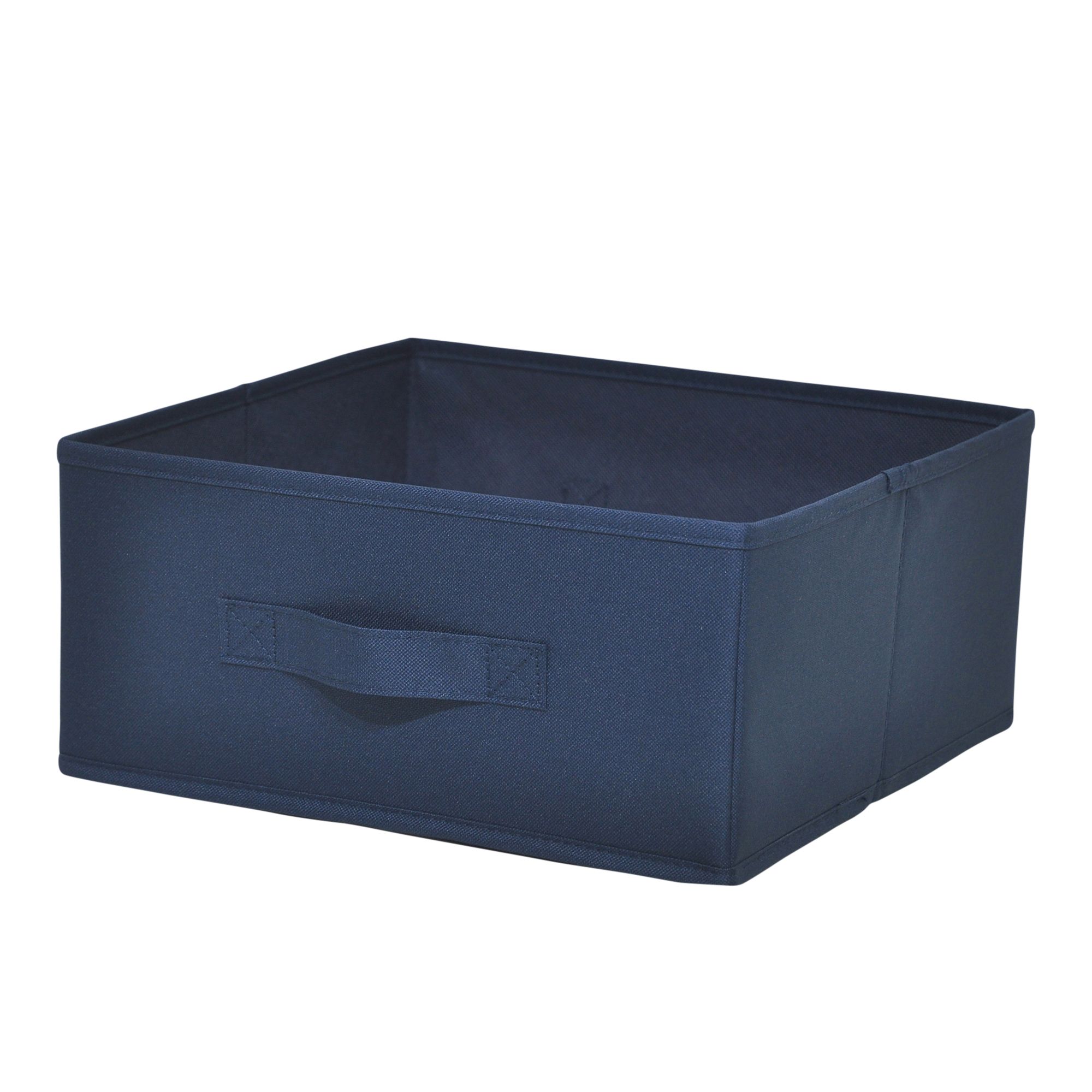 GoodHome Mixxit Dark Blue 12L Cardboard & Polyester (Pes) Foldable Storage Basket (H)140mm (W)310mm Price Comparisons | Compare The Build