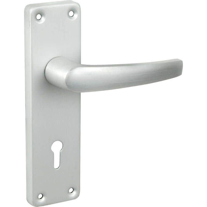 Atticus Lever Lock Long Door Handles - Satin Aluminium Price Comparisons | Compare The Build