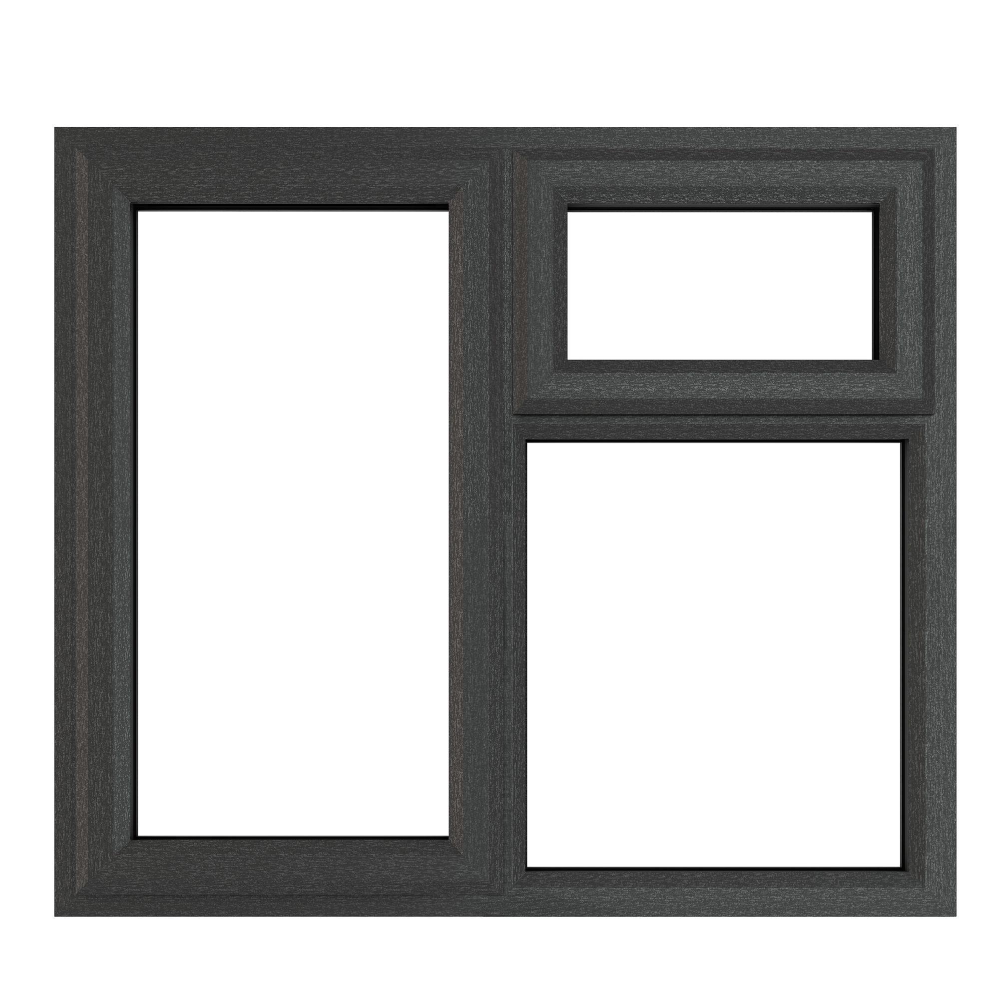 Crystal Grey Upvc Casement Clear Window 3P Top and Left Hand Opening 1190 mm x 1115 mm Price Comparisons | Compare The Build