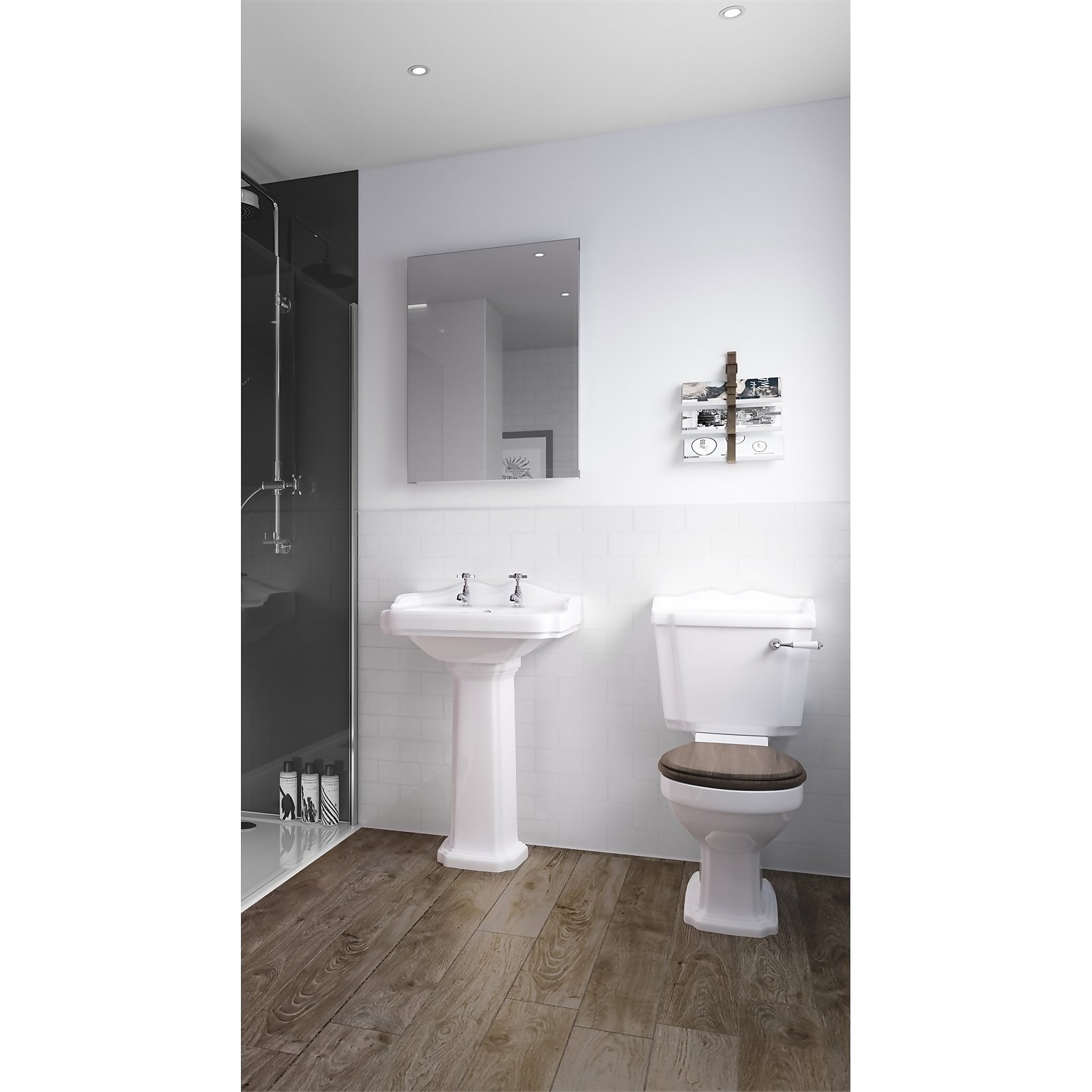 Wetwall Pure White 3 Sided Wall Kit - Composite Price Comparisons | Compare The Build