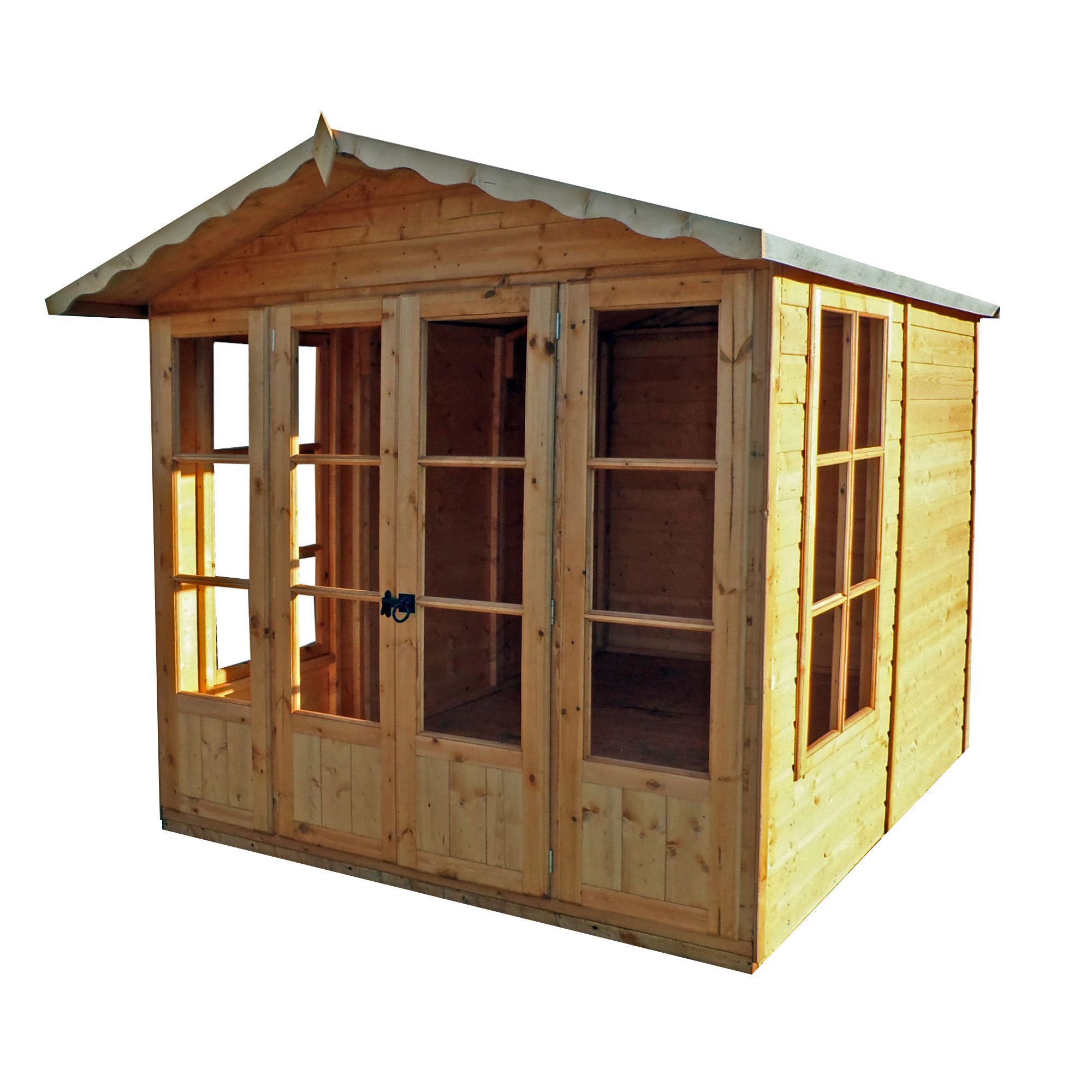 Shire Kensington 7X7 Toughened Glass Apex Shiplap Wooden Summer House - Assembly Service Included Price Comparisons | Compare The Build