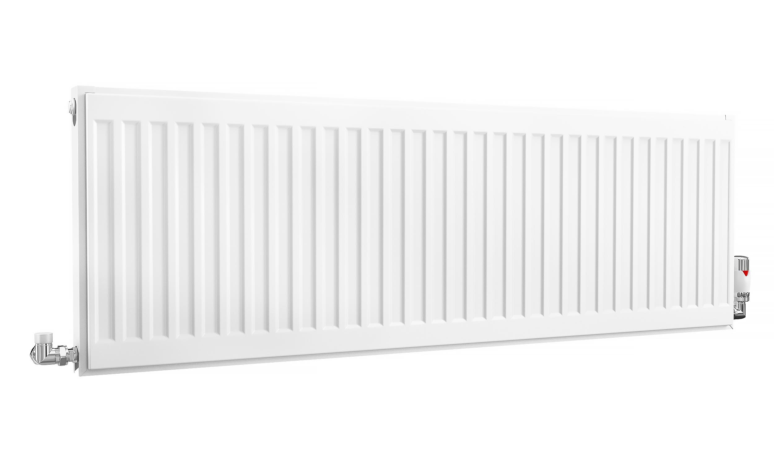 Kartell K-Rad Compact Horizontal Radiator, White, 400mm x 1200mm - Single Panel, Single Convector | Compare The Build