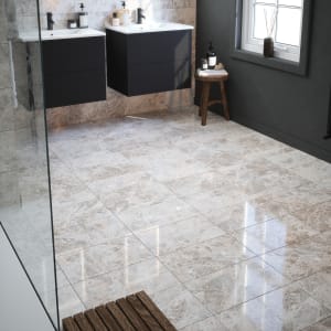 Wickes Avellino Cappuccino Grey Ceramic Wall & Floor Tile - 450 x 250mm Price Comparisons | Compare The Build