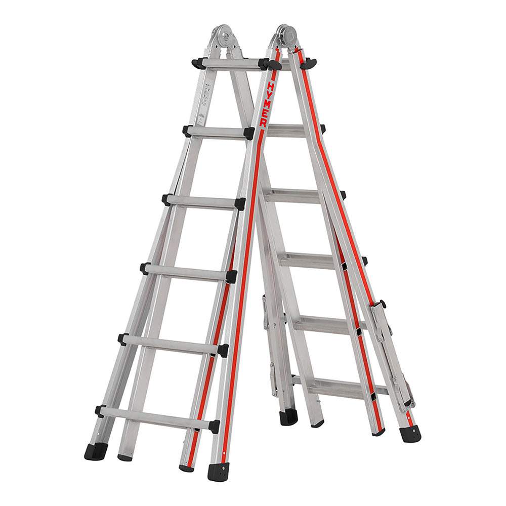 Hymer Red Line Telescopic 4 Section Combination Ladder 1.80m - 6.26m 414224 Price Comparisons | Compare The Build